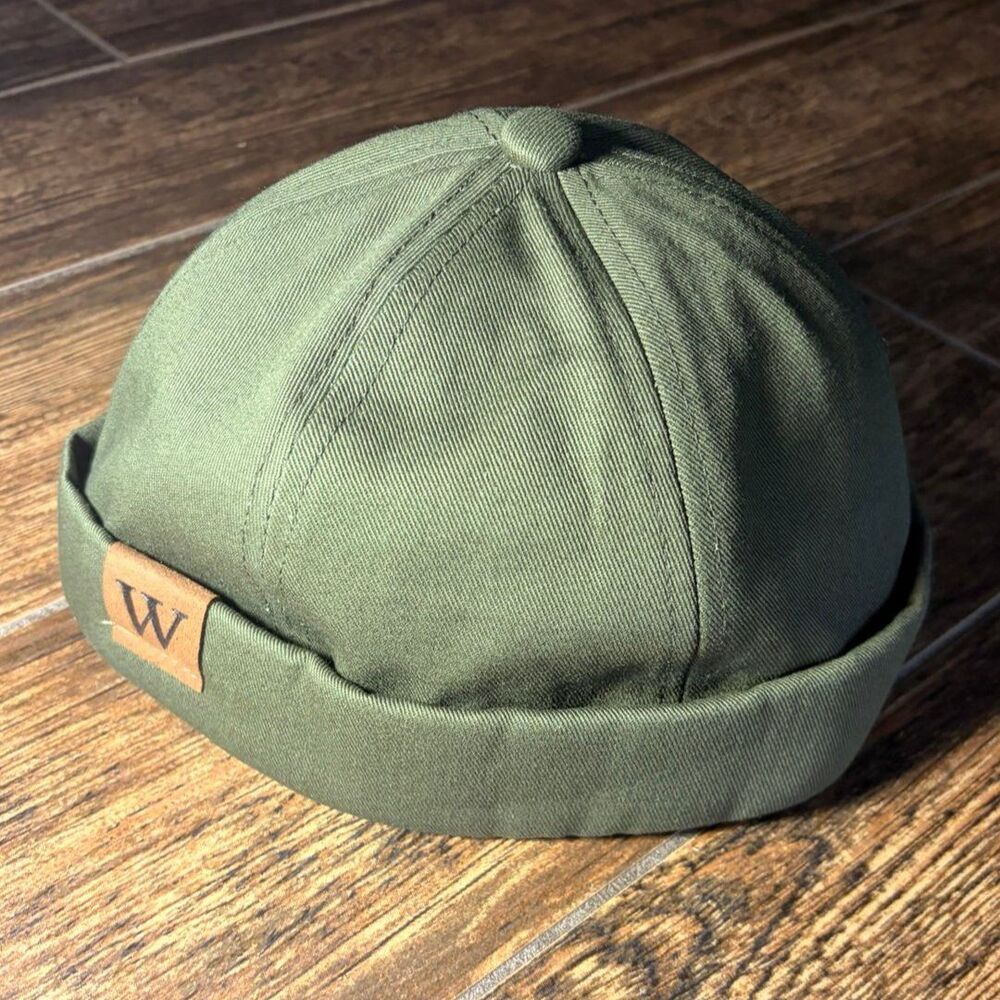 Unbranded Olive Green Docker Cap Brimless Sailor Beanie